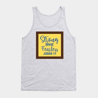 Strong Brave Fearless Bible Verse Tank Top